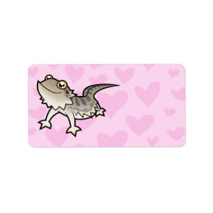 Bartagame / Rankin Drache Liebe Adressaufkleber
