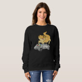 Bartagame spielt Videospiel Reptil Echse Sweatshirt (Vorne ganz)