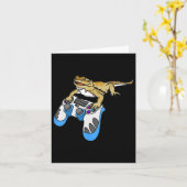 Bartard Dragon Bartded Dragons Lizard Karte (Gelbe Blume)