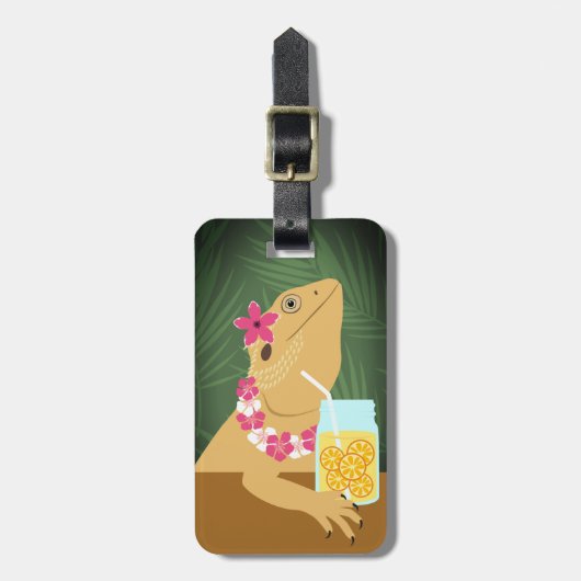 Bartard Dragon Lizard Gepäckmarke Gepäckanhänger (Vorderseite vertikal)