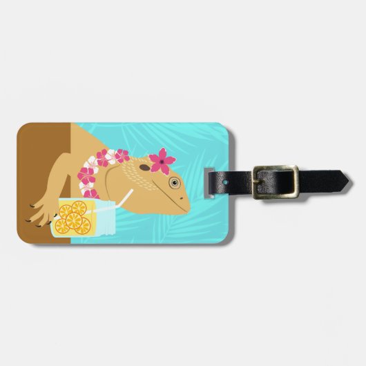 Bartard Dragon Lizard Gepäckmarke Gepäckanhänger (Vorderseite horizontal)