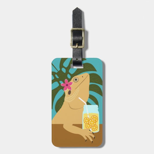 Bartard Dragon Lizard Gepäckmarke Gepäckanhänger (Vorderseite vertikal)