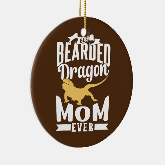 Bartard Dragon Mama Beard Lizard Keramik Ornament (Rechts)