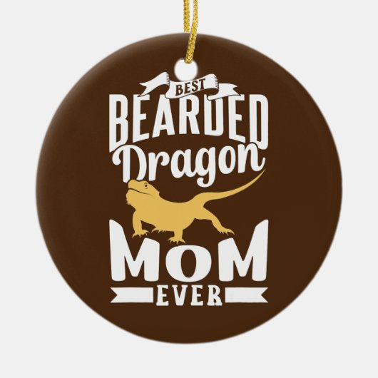 Bartard Dragon Mama Beard Lizard Keramik Ornament (Vorne)