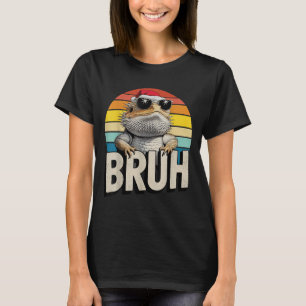 Bartard Dragon Santa Christmas Bruh Retro Lizard B T-Shirt