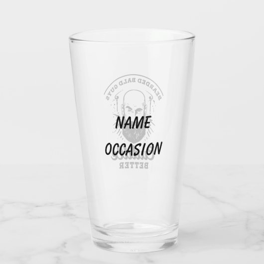 Bartbald Typ Cuddle Better Funny Mens Geschenk Glas (Rückseite)