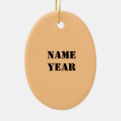 Bartbauarbeiter mit Schaufeldekoration Keramik Ornament (Hinten)