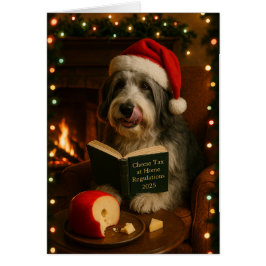 Bartcollie 'KäseSteuer' Weihnachtskarte