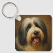 Bartcollie Schlüsselanhänger (Vorderseite)