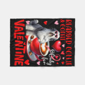 Bartcollie und Kaffee nur zum Valentinstag-Witz Fleecedecke (Vorderseite (Horizontal))