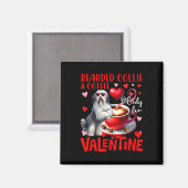 Bartcollie und Kaffee nur zum Valentinstag-Witz Magnet (Vorderseite/Rückseite)