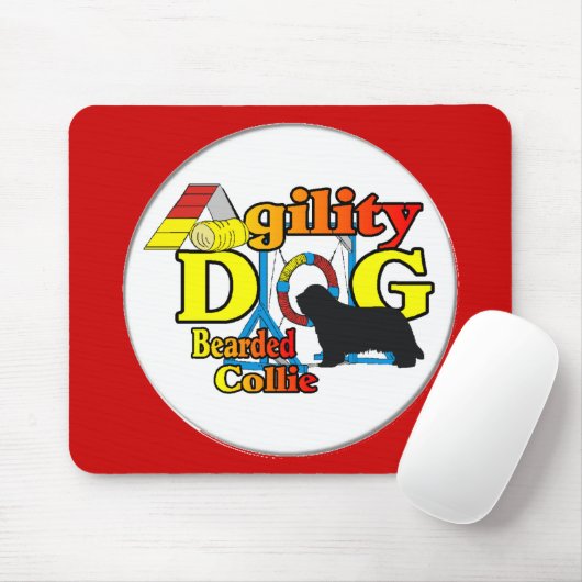 Bartded Collie Agility Geschenke Mousepad (Mit Mouse)