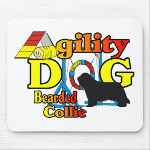 Bartded Collie Agility Geschenke Mousepad