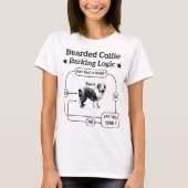Bartded Collie Barking Logic Funny Dog Sarcastic T-Shirt (Vorderseite)