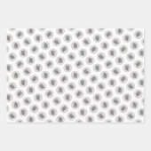 Bartded Collie Beardie Black Zeichne Niedliche Dog Geschenkpapier Set (Vorderseite 2)