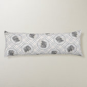 Bartded Collie Beardie Black Zeichne Niedliche Dog Seitenschläferkissen (Rückseite)