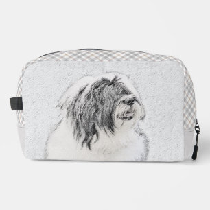 Bartded Collie Beardie Black Zeichne Niedliche Dog Waschbeutel