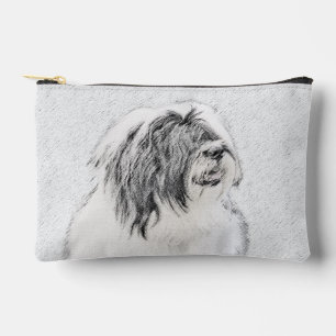 Bartded Collie Beardie Black Zeichne Niedliche Dog Zubehörtasche