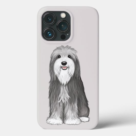 Bartded Collie Cartoon Dog Case-Mate iPhone Hülle (Rückseite)