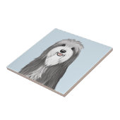 Bartded Collie Cartoon Dog Fliese (Seite)