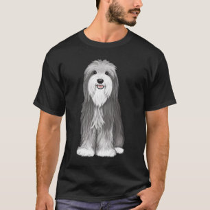 Bartded Collie Cartoon Dog Niedlich Beardie Love T-Shirt