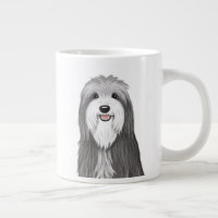 Bartded Collie Cartoon Dog | Niedliche Pet Lover
