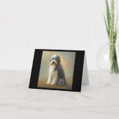 Bartded Collie Dog Karte (Vorderseite)