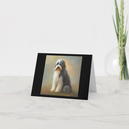 Bartded Collie Dog Karte (Vorderseite)