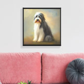 Bartded Collie Dog Leinwanddruck (Insitu (Wohnzimmer))