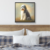 Bartded Collie Dog Leinwanddruck (Insitu (Schlafzimmer))