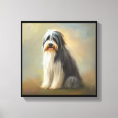 Bartded Collie Dog Leinwanddruck (Vorderseite)