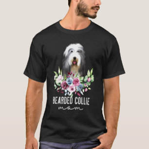 Bartded Collie Dog Mama T-Shirt