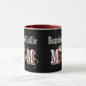 Bartded Collie Dog MAMA Tasse (Zentrum)