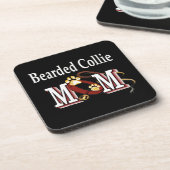 Bartded Collie Dog MAMA Untersetzer (Linke Seite)