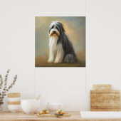 Bartded Collie Dog Poster (Küche)