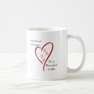 Bartded Collie Heart Belongs Kaffeetasse