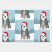 Bartded Collie Holiday Niedlicher Hund Weihnachten Geschenkpapier Set (Vorderseite 2)