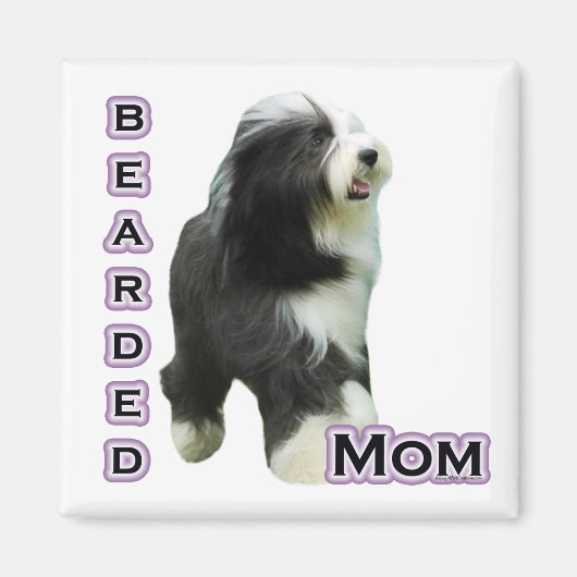Bartded Collie Mama 4 - Magnet (Vorne)