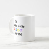 Bartded Collie Walks Design Kaffeetasse (Vorderseite Links)