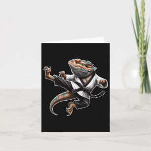 Bartded Dragon Flying Kick Pose Karate Samurai Nin Karte