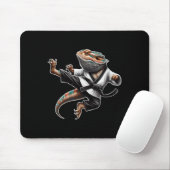 Bartded Dragon Flying Kick Pose Karate Samurai Nin Mousepad (Mit Mouse)