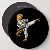 Bartded Dragon Karate Button (Vorne & Hinten)