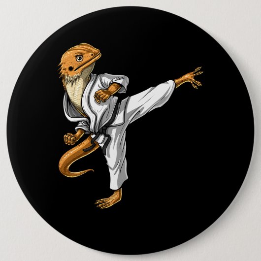 Bartded Dragon Karate Button (Vorderseite)