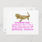 Bartded Dragon Mommy Postkarte (Vorne/Hinten)