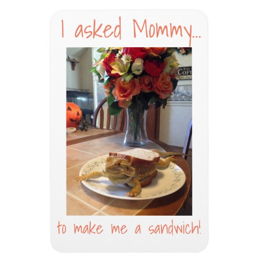 Bartded Dragon Sandwich Magnet (Vertikal)