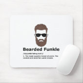 Bartded Funkle Shirt Funny Oncle Definition Mousepad (Mit Mouse)