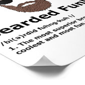 Bartded Funkle Shirt Funny Oncle Definition Poster (Ecke)