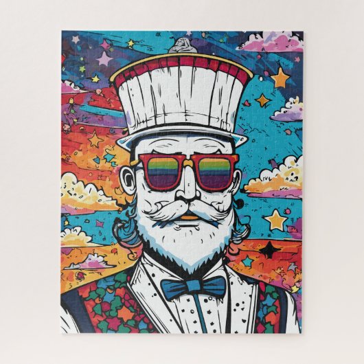 Bartded Man Fashion Portrait Puzzle (Vertikal)