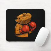 Bartdrache als Boxer-Funny Boxing verkleidet Mousepad (Mit Mouse)