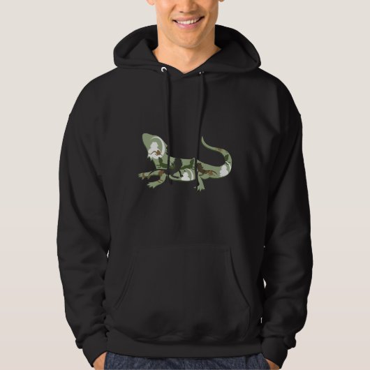 Bartdrache I Lizard I Pogona Silhouette Hoodie (Vorderseite)